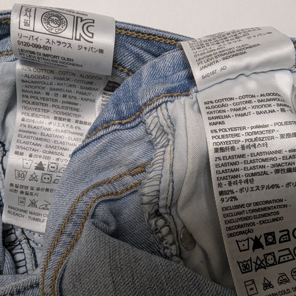 LEVI’S 711 SKINNY DENIM JEANS Bundle Size 26 - Picture 5 of 10